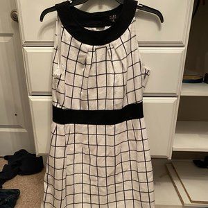 B&W Halter Wide Plaid Dress